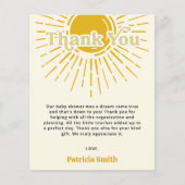 Papier Budget Voici le fils baby shower Merci (Devant)