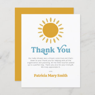 Papier Budget Voici le fils baby shower merci