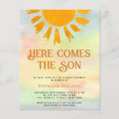 Papier Budget Voici l'Invitation Baby shower fils garçons (Devant)