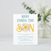 Papier Budget Voici L'Invitation Du Fils Baby shower (Debout devant)