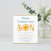 Papier Budget Voici L'Invitation Du Fils Baby shower (Debout devant)