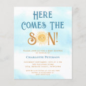 Papier Budget Voici L'Invitation Du Fils Baby shower (Devant)