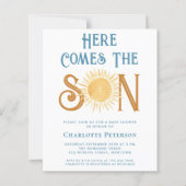 Papier Budget Voici L'Invitation Du Fils Baby shower (Devant)