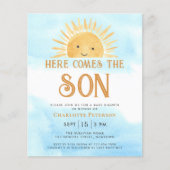 Papier Budget Voici L'Invitation Du Fils Baby shower (Devant)
