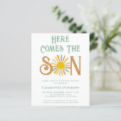 Papier Budget Voici L'Invitation Du Fils Baby shower (Debout devant)