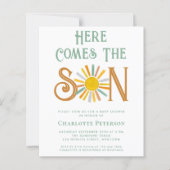 Papier Budget Voici L'Invitation Du Fils Baby shower (Devant)