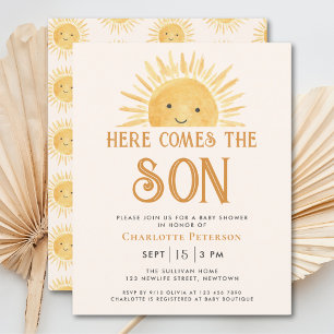 Papier Budget Voici L'Invitation Du Fils Baby shower
