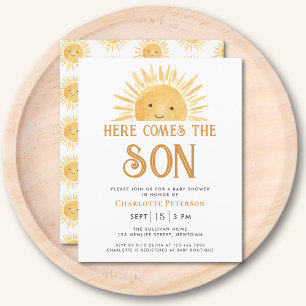 Papier Budget Voici L'Invitation Du Fils Baby shower