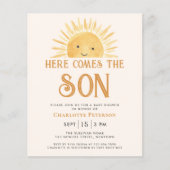 Papier Budget Voici L'Invitation Du Fils Baby shower (Devant)