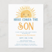 Papier Budget Voici L'Invitation Du Fils Baby shower (Devant)