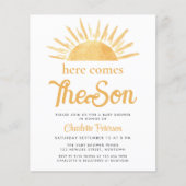 Papier Budget Voici L'Invitation Du Fils Baby shower (Devant)