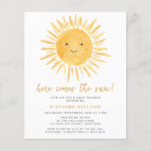 Papier Budget Voici L'Invitation Sun Baby shower (Devant)