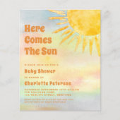 Papier Budget Voici L'Invitation Sun Baby shower (Devant)