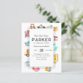 Papier Budget Voitures Rue Transport Enfants Anniversaire (Debout devant)