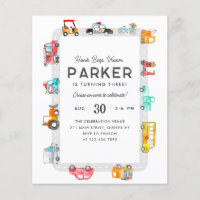 Budget Voitures Rue Transport Enfants Anniversaire