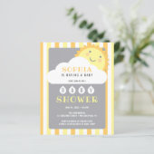 Papier Budget Vous Êtes Mon Baby shower Sunshine Invitati (Debout devant)