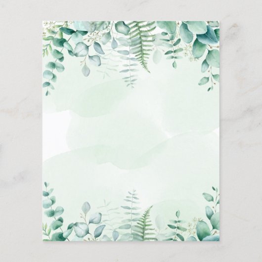 Papier Budget vow renouvellement eucalyptus invitation ve (Dos)