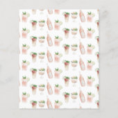 Papier budget watercolor bachelorette invitation (Dos)