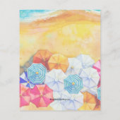 Papier Budget Watercolor Beach Anniversaire Fête Invitati (Dos)