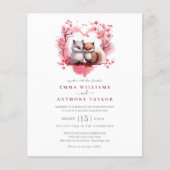 Papier Budget Watercolor Fox Couple Mariage (Devant)