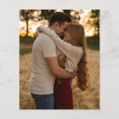 Papier Budget Watercolor Mountain Photo Wedding Invitatio (Dos)