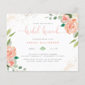 Papier Budget Watercolor Peonies Eucalyptus Bridal Brunch (Devant)