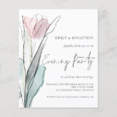 Papier Budget Watercolor Tulip Mariage Soirée (Devant)
