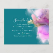 Papier Budget Watercolor Wedding Abstract Save Dates (Devant)
