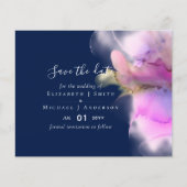 Papier Budget Watercolor Wedding Abstract Save Dates (Devant)