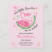 Papier Budget Watermelon été premier anniversaire Invitat (Devant)