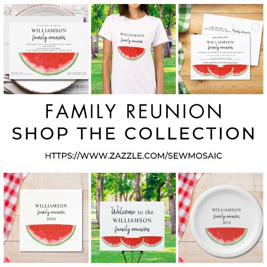 Papier Budget Watermelon Famille Réunion Invitation