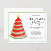 Papier Budget Watermelon Fête de Noël Invitation (Devant / Derrière)