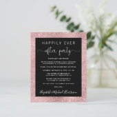 Papier Budget Wedding Happily Ever After Rose Gold Invite (Debout devant)