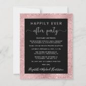 Papier Budget Wedding Happily Ever After Rose Gold Invite (Devant)