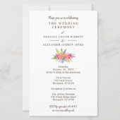 Papier Budget Wedding Pink Flowers & Branches Bouquet (Dos)