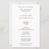 Papier Budget Wedding Pink Flowers & Branches Bouquet (Dos)