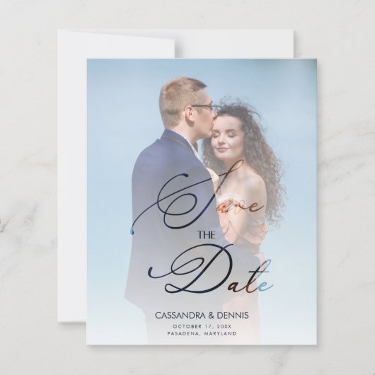 Papier Budget Wedding Vellum Transparency Photo Script (Devant)