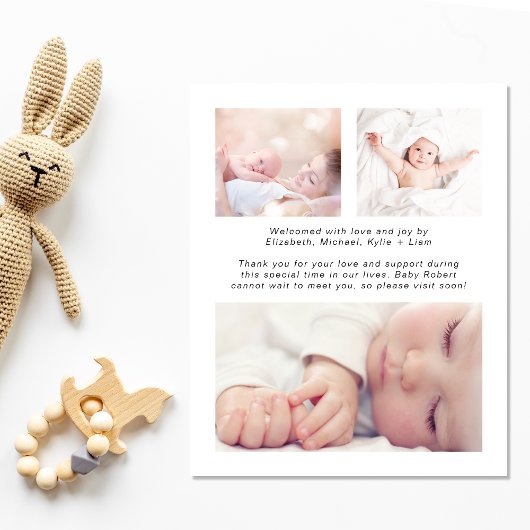 Papier Budget Welcome Script 4 Faire-part de naissance ph