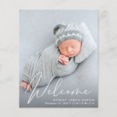 Papier Budget Welcome Script 4 Faire-part de naissance ph (Devant)