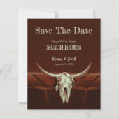 Papier Budget Western Bull Skull Wedding Enregistrer La D (Devant)