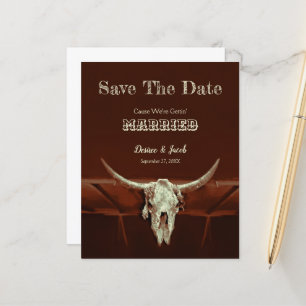 Papier Budget Western Bull Skull Wedding Enregistrer La D