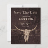 Papier Budget Western Rustic Wedding Enregistrer La Date (Devant)