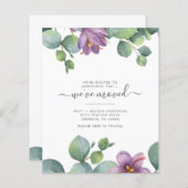 Papier Budget Weve Moved Green Purple Eucalyptus Moving (Devant / Derrière)