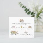 Papier BUDGET Whimsical Day of Mariage Timeline Invitatio (Debout devant)