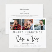 Papier Budget Whimsical MR & MR Christmas Wedding Photo (Devant / Derrière)