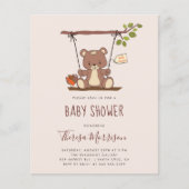 Papier Budget Whimsical Teddy Bear Baby shower (Devant)