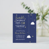 Papier Budget Whimsical Twinkle Baby shower Little Star (Debout devant)