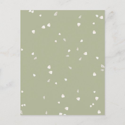 Papier Budget White Blossom Script Wedding Invitation (Dos)