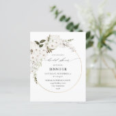 Papier Budget White Boho Floral Fête des mariées (Debout devant)