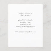 Papier Budget White Boho Floral Fête des mariées (Dos)